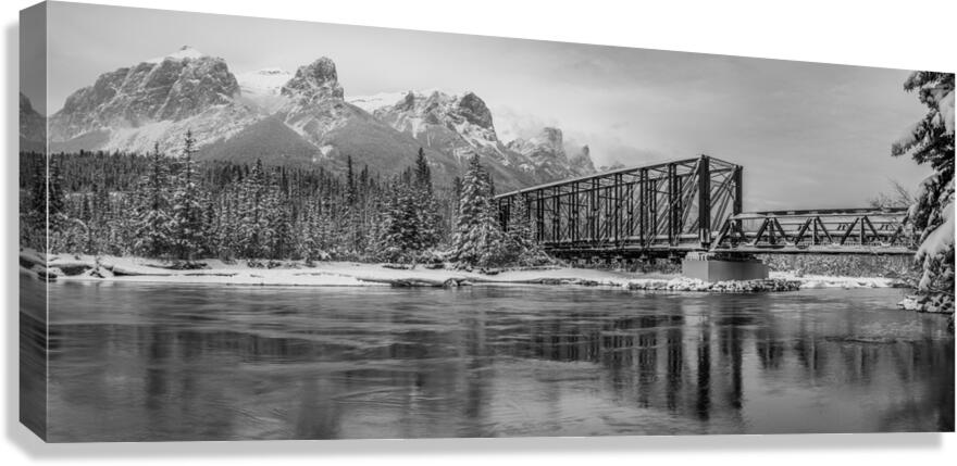 Winter Rail Bridge Canvas Print