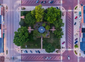 Rushville, IL Square, Straight Down Shot