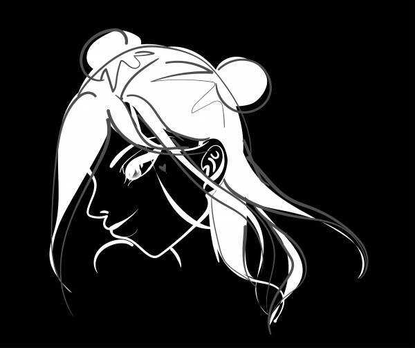 tricolor doodle portrait by Chino20
