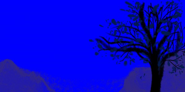 blue tree Print