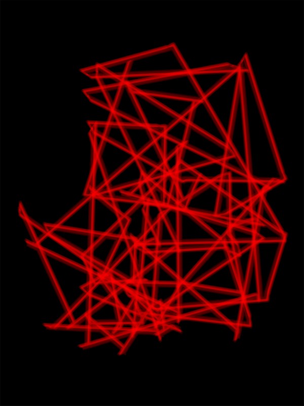 Red&black doodle Print