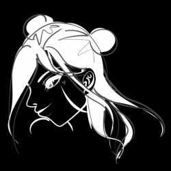 tricolor doodle portrait