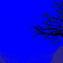blue tree