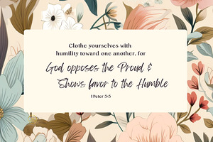 1 Peter 5:5 | Bible Verse Art | Wall Art