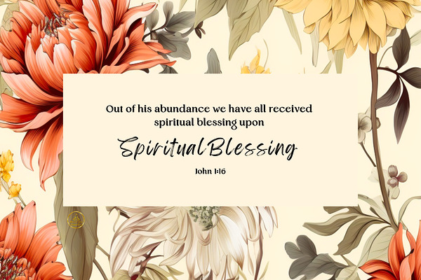 John 1:16 | Bible Verse Art | Wall Art Print