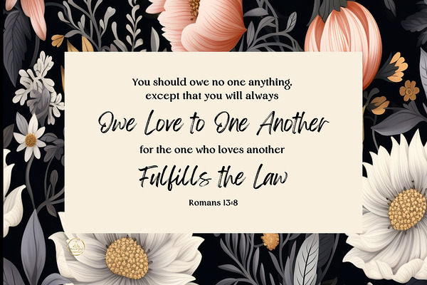 Romans 13:8 | Bible Verse Art | Wall Art Print