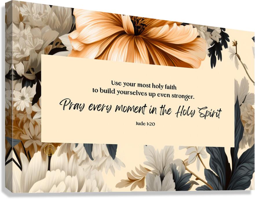 Jude 1:20 | Bible Verse Art | Wall Art Canvas Print