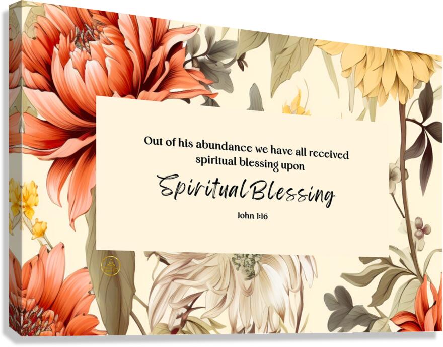 John 1:16 | Bible Verse Art | Wall Art Canvas Print