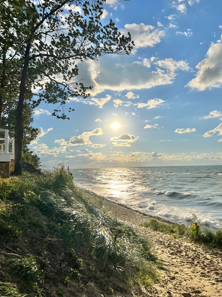 Lake Michigan Seashore by Tom Bromann