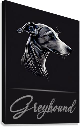 Greyhound Portrait Canvas Print