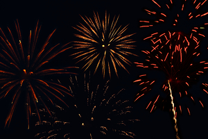 Fireworks in Red I