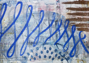 Blue and Pink Abstract II