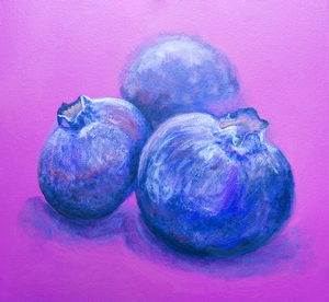 Blueberries on Pink