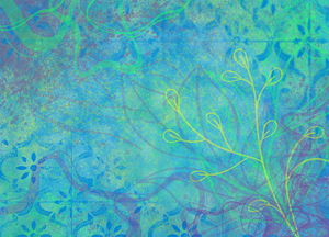 Botanical Abstract in Pastels