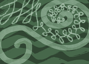 Curl Abstract in Green