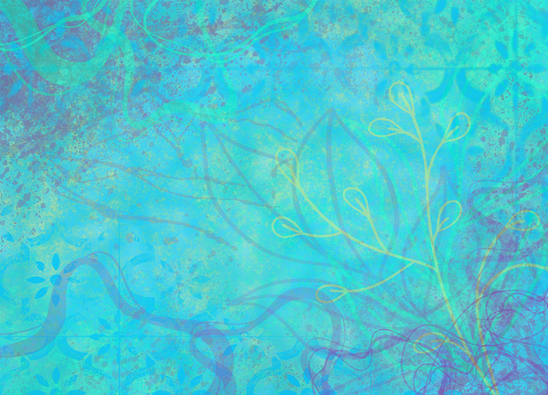 Bright Botanical Abstract in Pastels Print