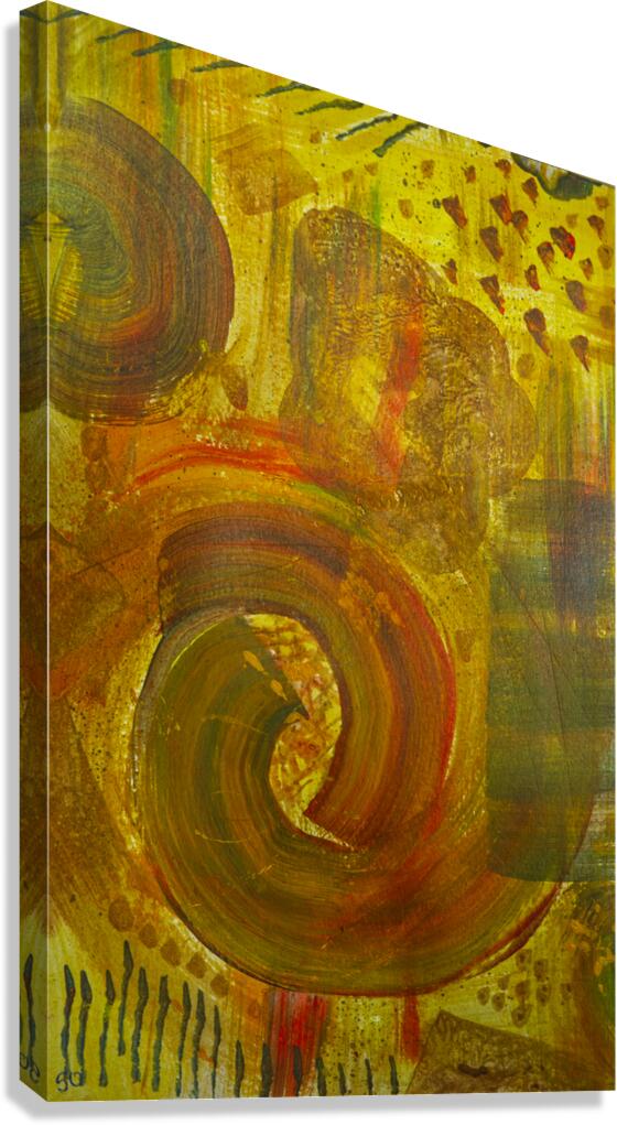 CONTENTMENT Abstract in Warm Yellow and Red   20240315 Canvas Print