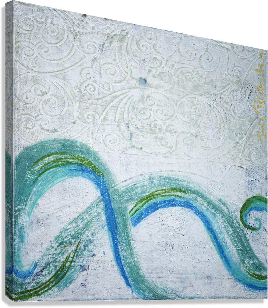 Abstract White and Blue 4 Canvas Print