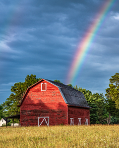 Red Barn and Rainbow 06072025