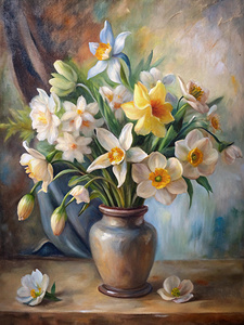 Elegant Spring Blooms in a Vase