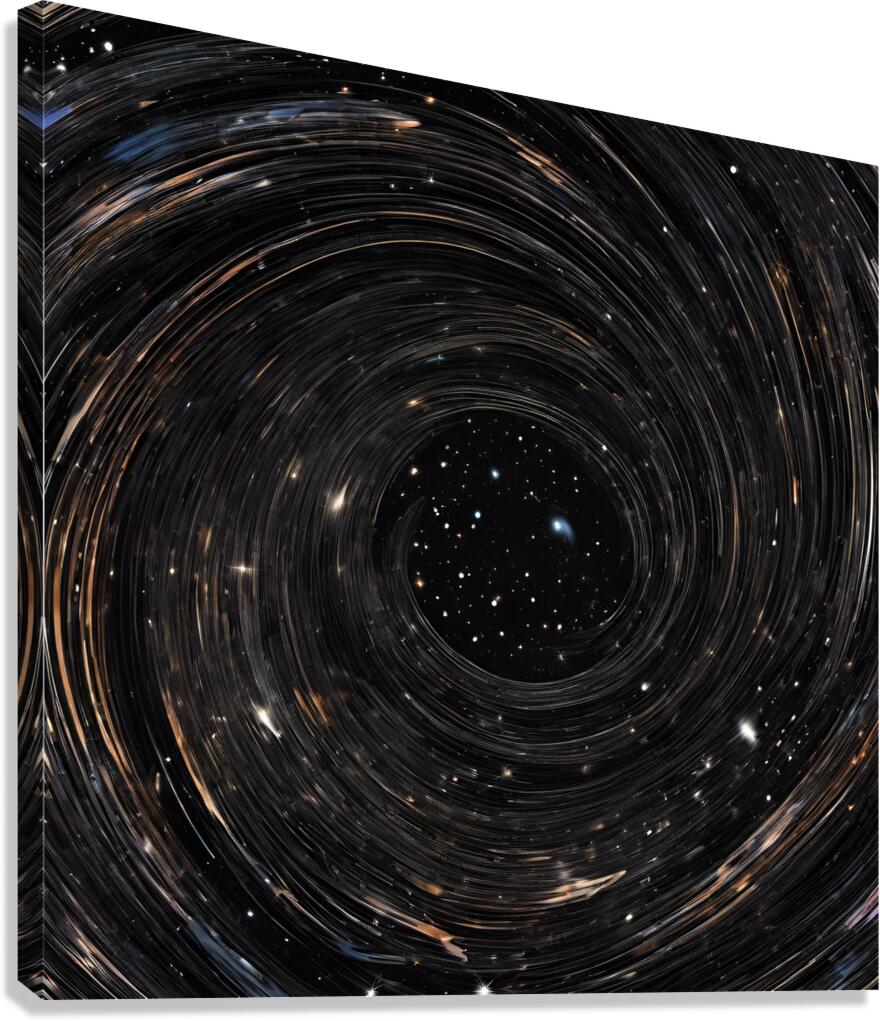 Cosmic swirl of stars and galaxies  Canvas Print
