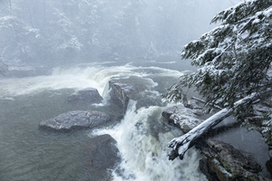 Swallow Falls in The Snow