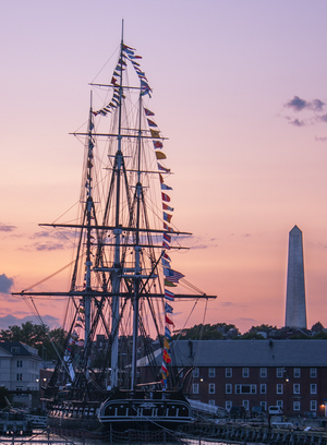 Old Ironsides and Bunker Hill Monument