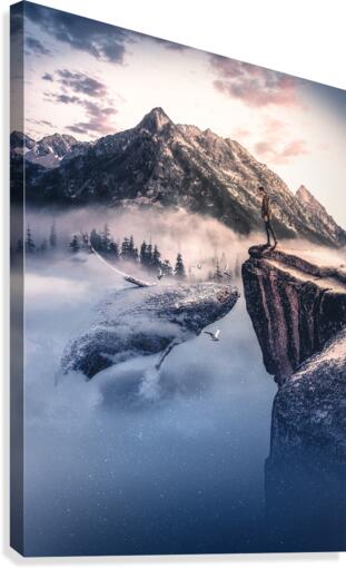 Mountain Whale Canvas Print