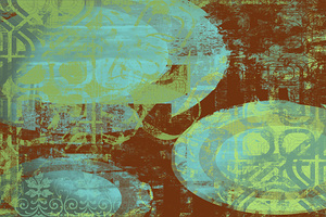 Rust on blue
