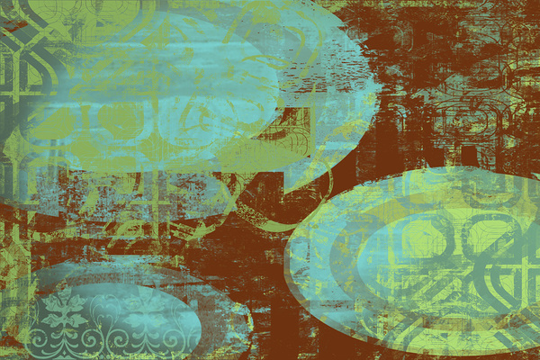 Rust on blue Print