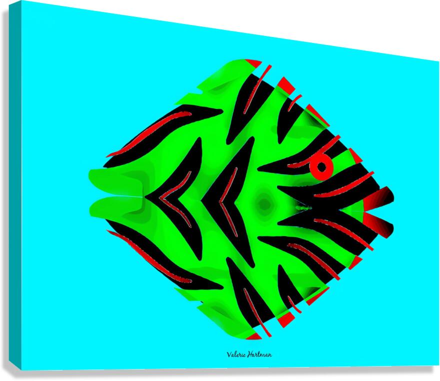 Fish - Green Canvas Print
