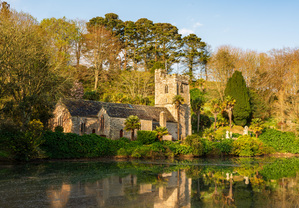 St Just in Roseland parish church in Cornwall UK