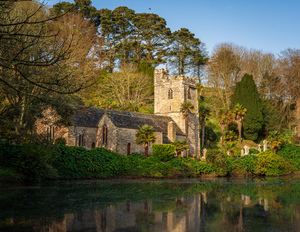 St Just in Roseland parish church in Cornwall UK