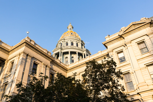Gold covered dome of State Capitol Denver