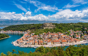 Picturesque small riverside town of Novigrad in Croatia