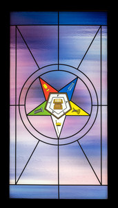 Stained glass window for the order of the Eastern Star