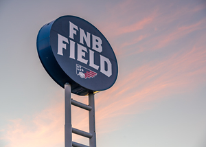 Signpost for the FNB Field in Harrisburg home of the Senators