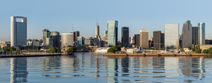 Panorama of the city of Buenos Aires in Argentina with artificia