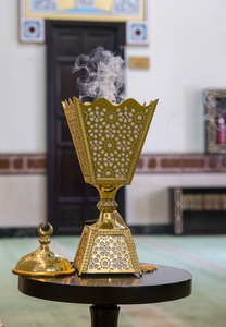 Incense burner in the Jumeirah Mosque open to visitors in Dubai