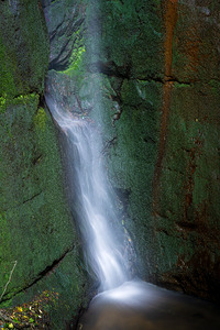 Floodlit waterfall in Shanklin Cline a tourist attraction on the by Steve Heap