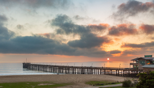 Sunset at dusk Ventura pier California