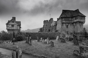 Graveyard by Stokesay castle in Shropshire