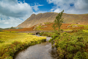 Stone bridge over river by Wastwater