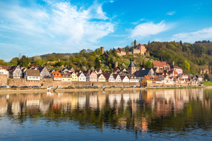 Town of Hirschhorn Hesse Germany