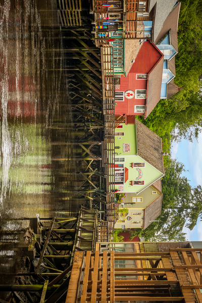 Famous Creek Street wharf in Ketchikan Alaska Print