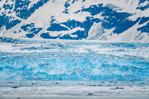 The Hubbard glacier near Valdez in Alaska on cloudy day  Print