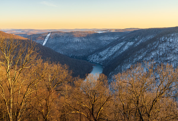 Cheat River Canyon at Coopers Rock on winter afternoon Print