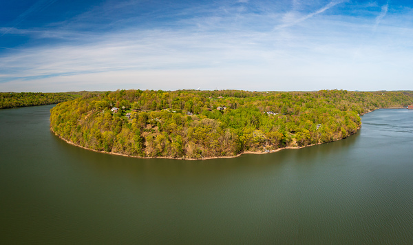 Aerial view of Cheat Lake and the Woodlands near Morgantown Print