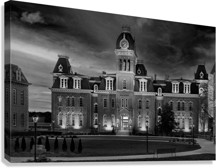 Woodburn Hall at West Virginia University in monochrome Canvas Print