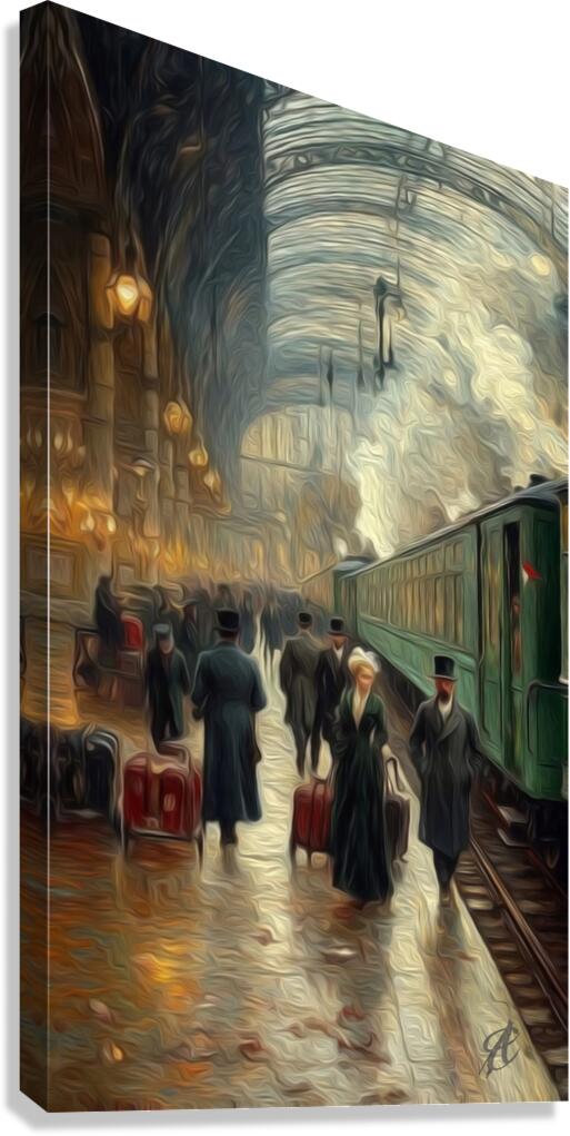 Monet´s Train Canvas Print
